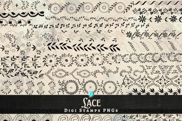 Download Lace Digital Stamps Clipart PNGs - Digital stamps Collection