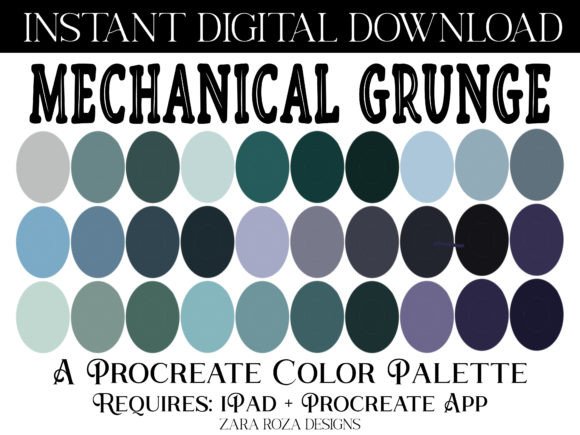 Download Mechanical Grunge Procreate Palette - Premium Bundle