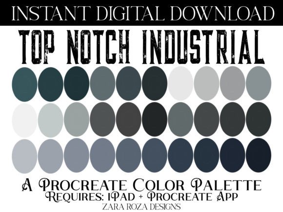 Download Top Notch Industrial Procreate Palette - Premium Bundle